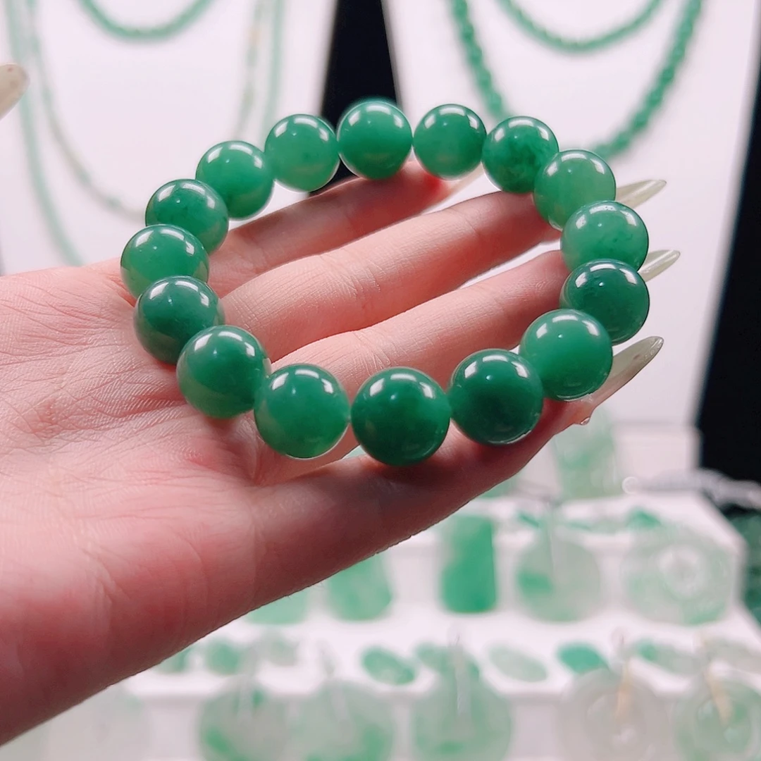 石英质玉（非洲翠）未镶嵌手串