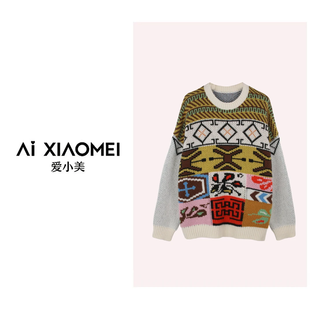 Aixiaomei/爱小美秋冬时尚宽松100山羊绒上衣YR08-1432