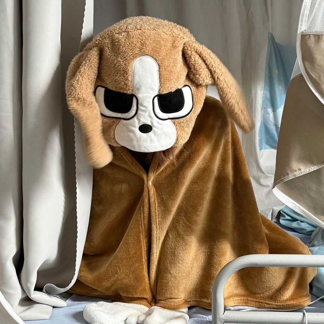 比格多栋毯子客厅办公室披肩午睡毯连帽加厚斗篷睡衣宿舍学生冬季