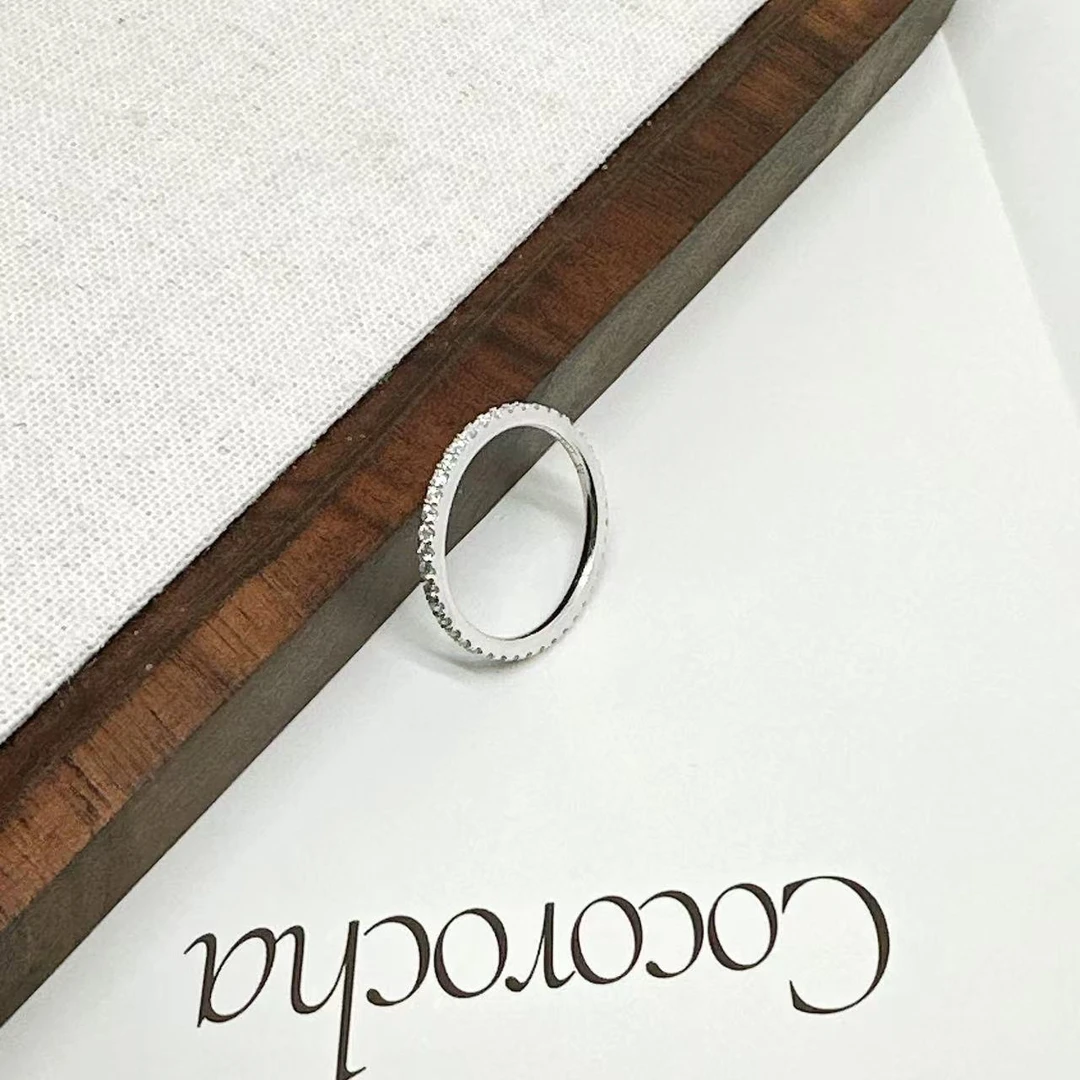 云珑铂金 铂金PT950 细排戒指