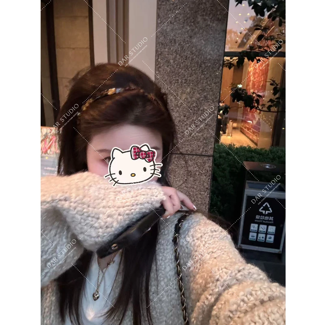 DAR STUDIO 【豹纹发箍】2025春夏休闲气质质感百搭细圈发箍1988