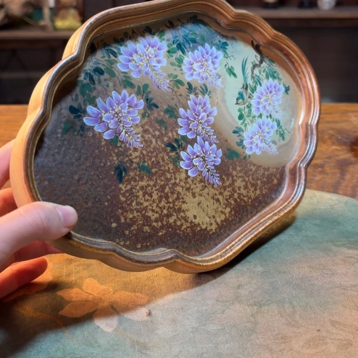 柴烧纯手工手绘陶瓷