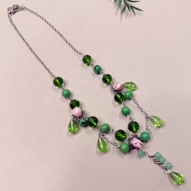 铜合金琉璃项链 【六六中古】孤品复古项链ty0506链长41-49