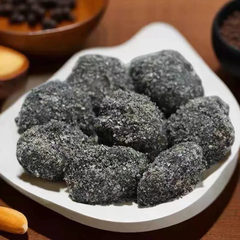 福建特色小吃手工石臼敲打麻糍