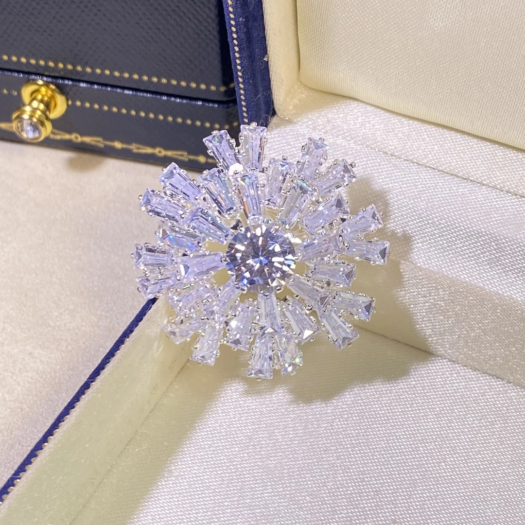 合金胸针 【璀璨星空】轻奢时尚银色经典简约百搭精致镶嵌4233