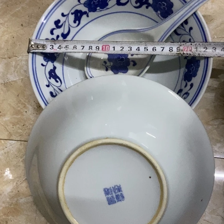 陶2个23厘米芙蓉花碗