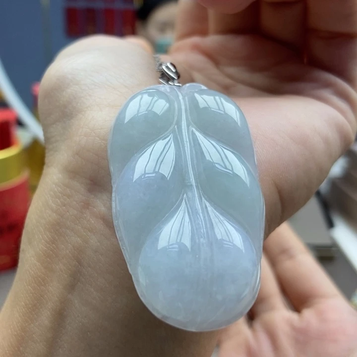 翡翠银S925镶嵌颈饰吊坠8