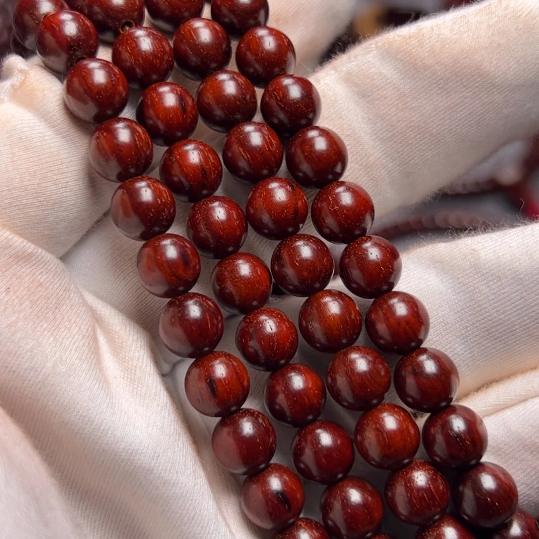 微***水小叶紫檀手串/手链0.8 放性老树头 芝麻点飘黑 高油密