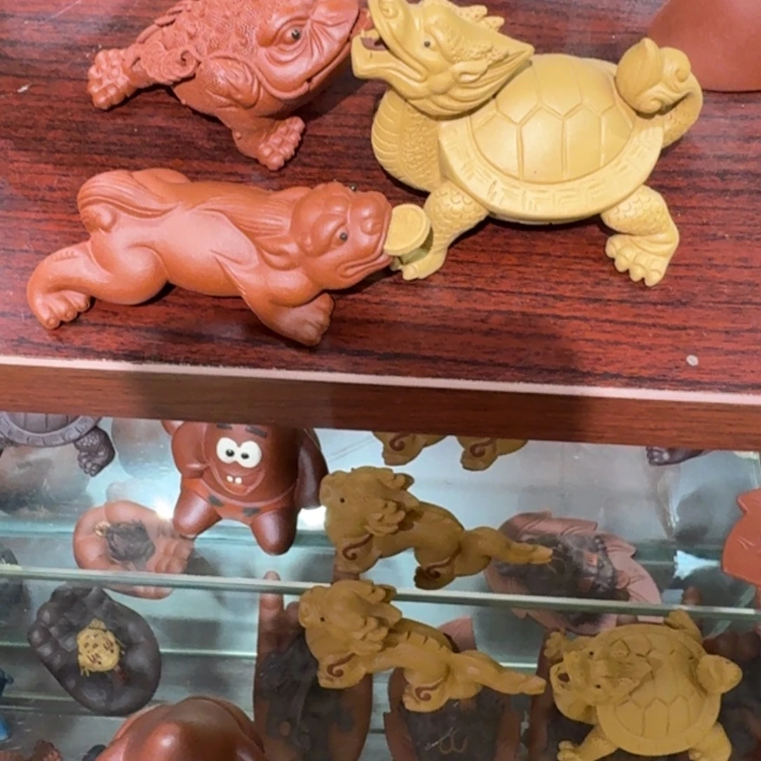 上***莱茶宠紫砂紫砂龙龟貔貅金蝉
