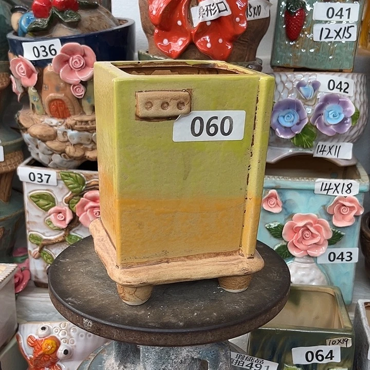 紫砂花盆粗陶材质多肉花盆