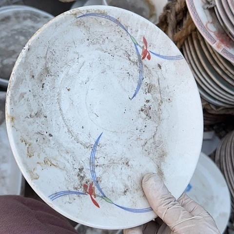 瓷片国营厂库存微瑕18.5厘米