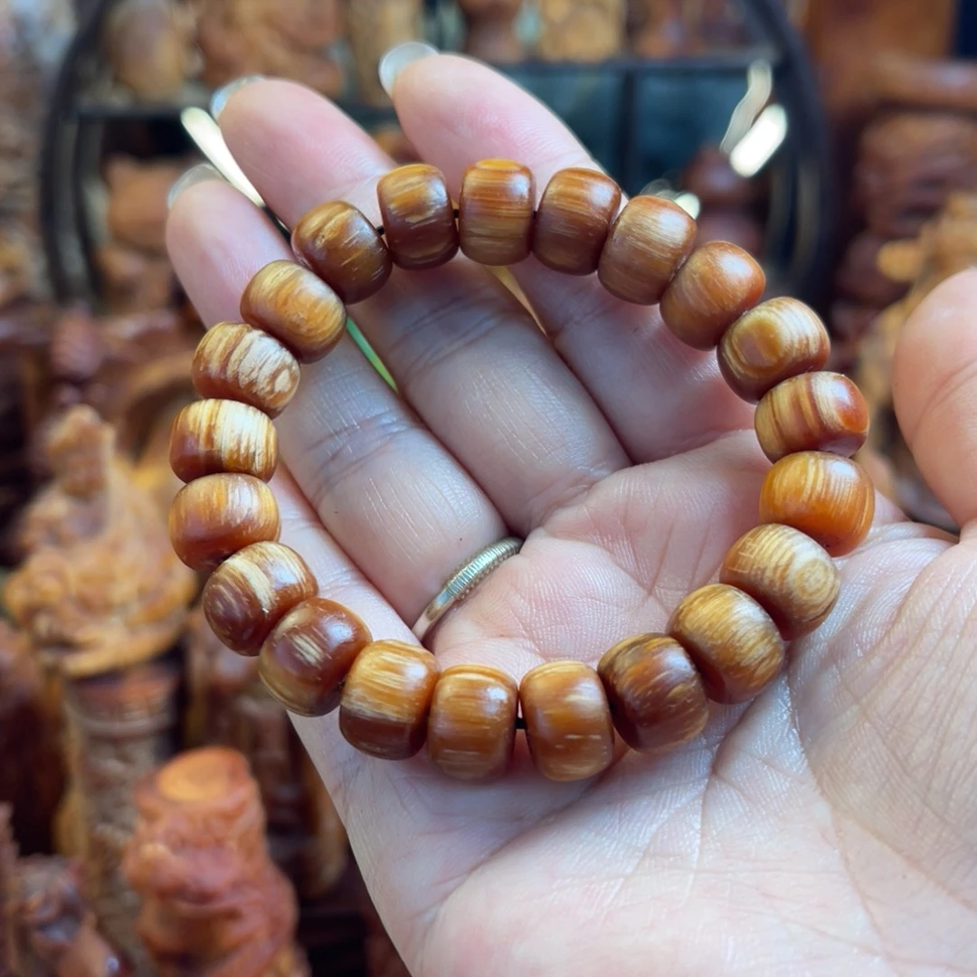 松木（琥珀木）其他微瑕1.2苹果圆手串