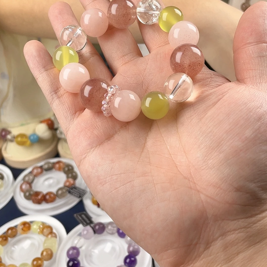 银S925镀金镶嵌手链水晶