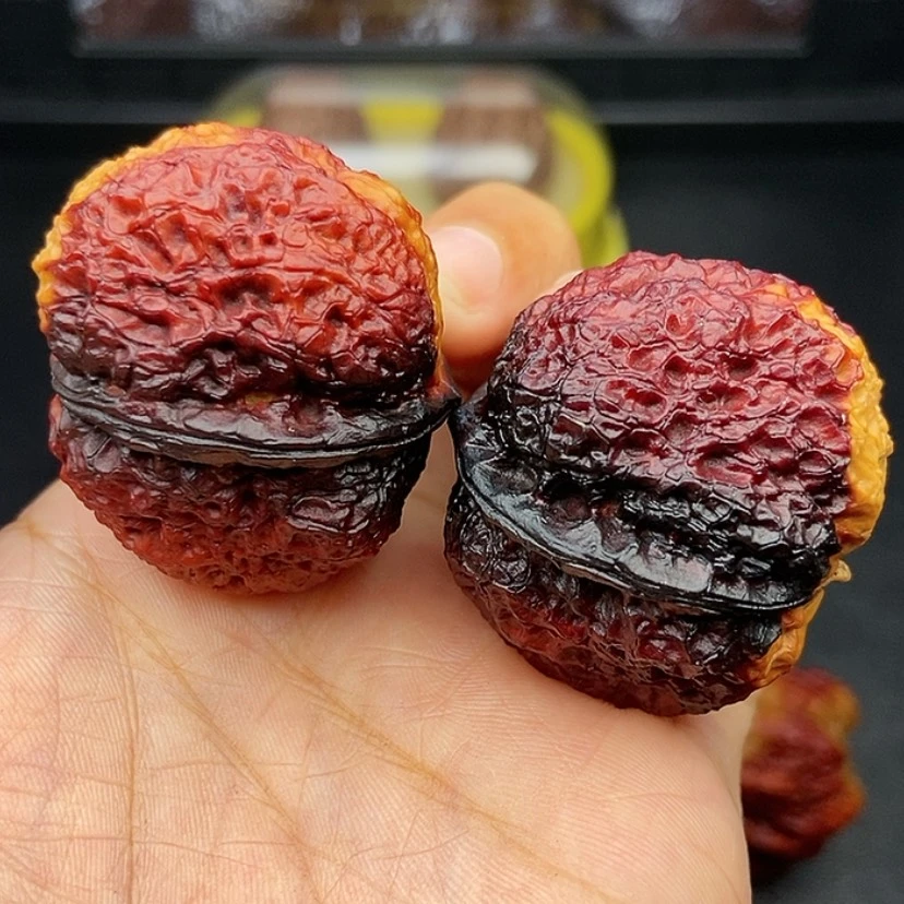 【闪购商品】文玩核桃把件39尺鱼子金蟾