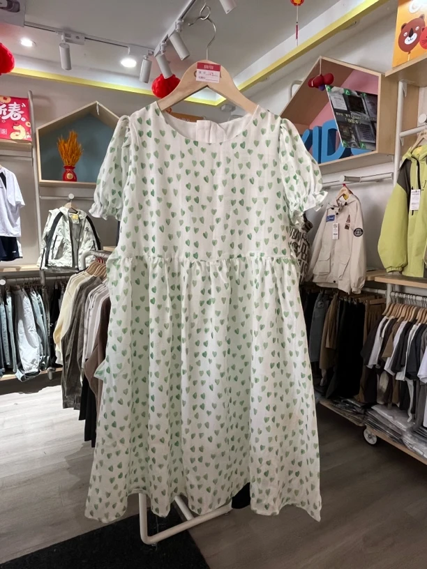 达巴2025夏季新款波点连衣裙收腰显瘦