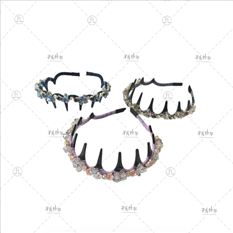 梦幻水晶温柔气质带齿发箍 11079