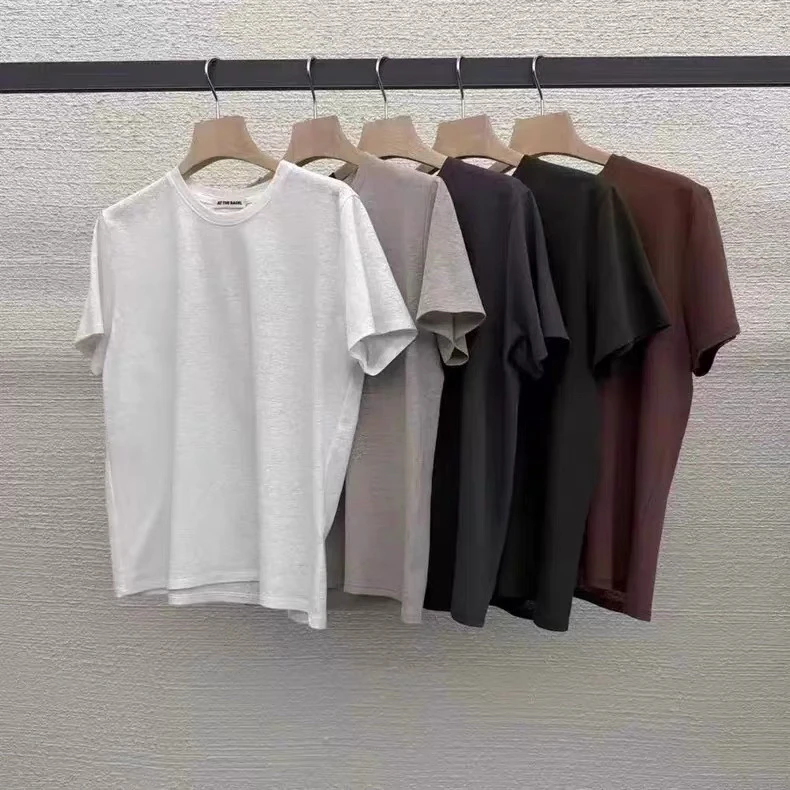 【粉风】东大门. at the bagel25夏圆领基础款百搭T恤