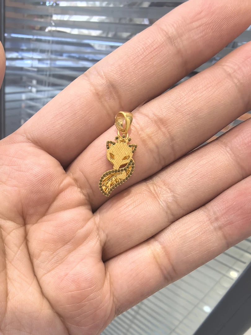 赛菲尔5G足金999狐狸吊坠