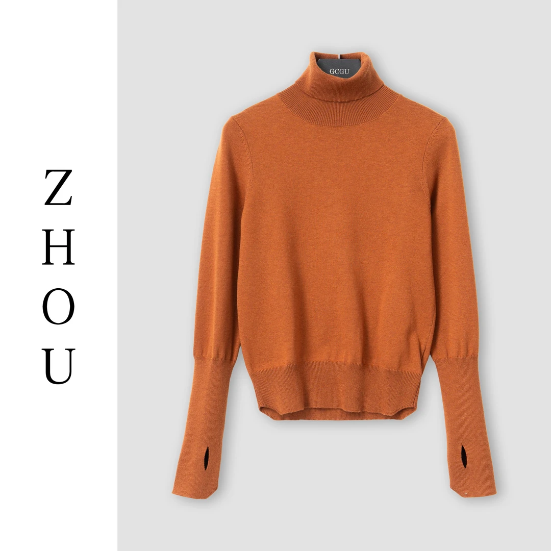 （周哥甄选）焦糖色针织上衣-51596