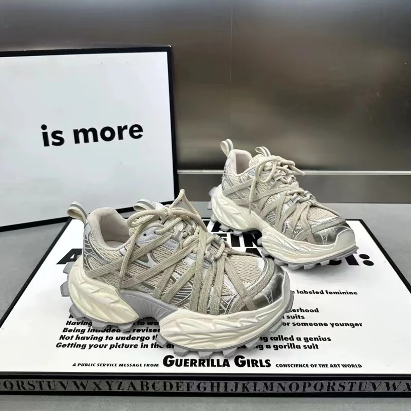 [酷酷世家]复古时尚百搭增高厚底轻便舒适防滑耐磨运动休闲老爹鞋