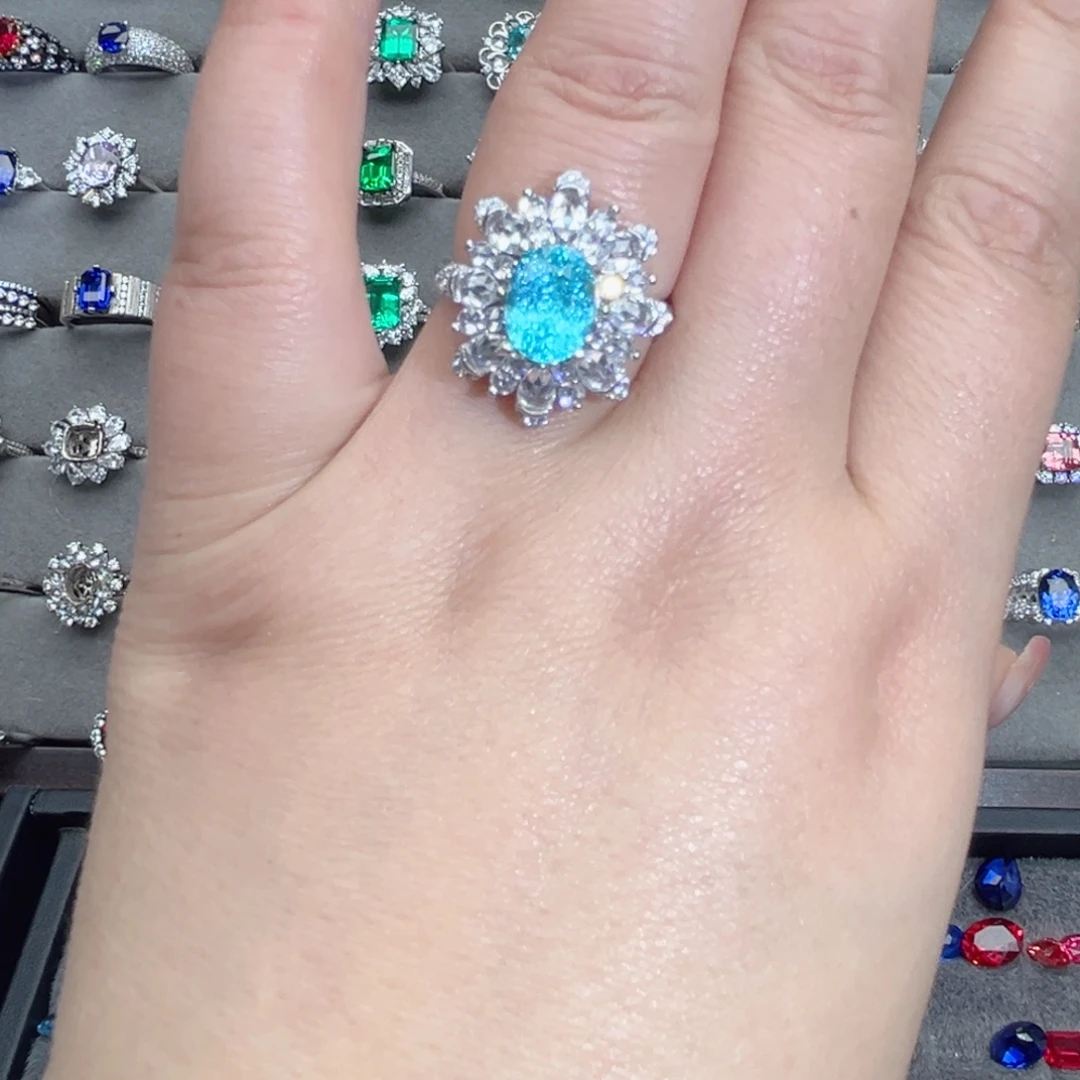 925银合成立方氧化锆培育帕拉伊巴3.31