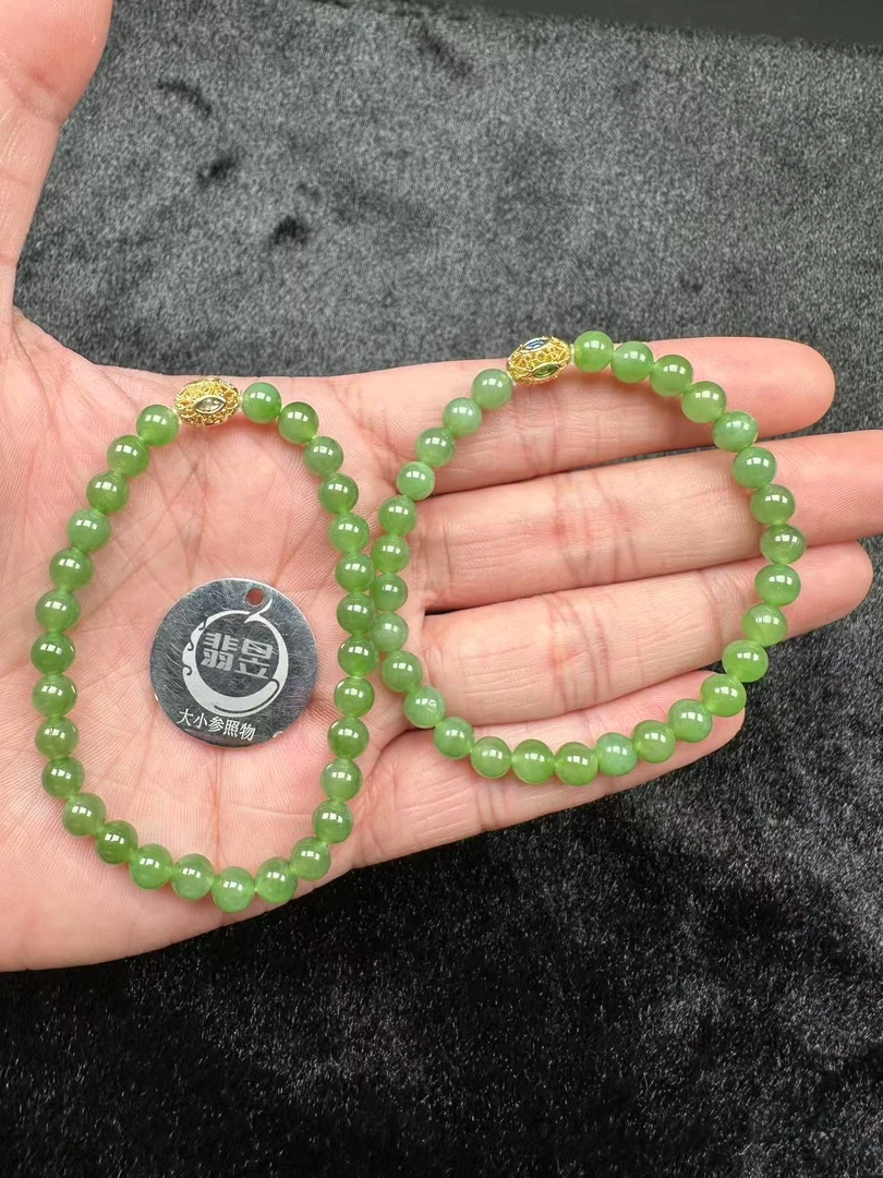 翡昱-N3-15533-和田玉手串/约6+/约29颗/-多样性发其一-C