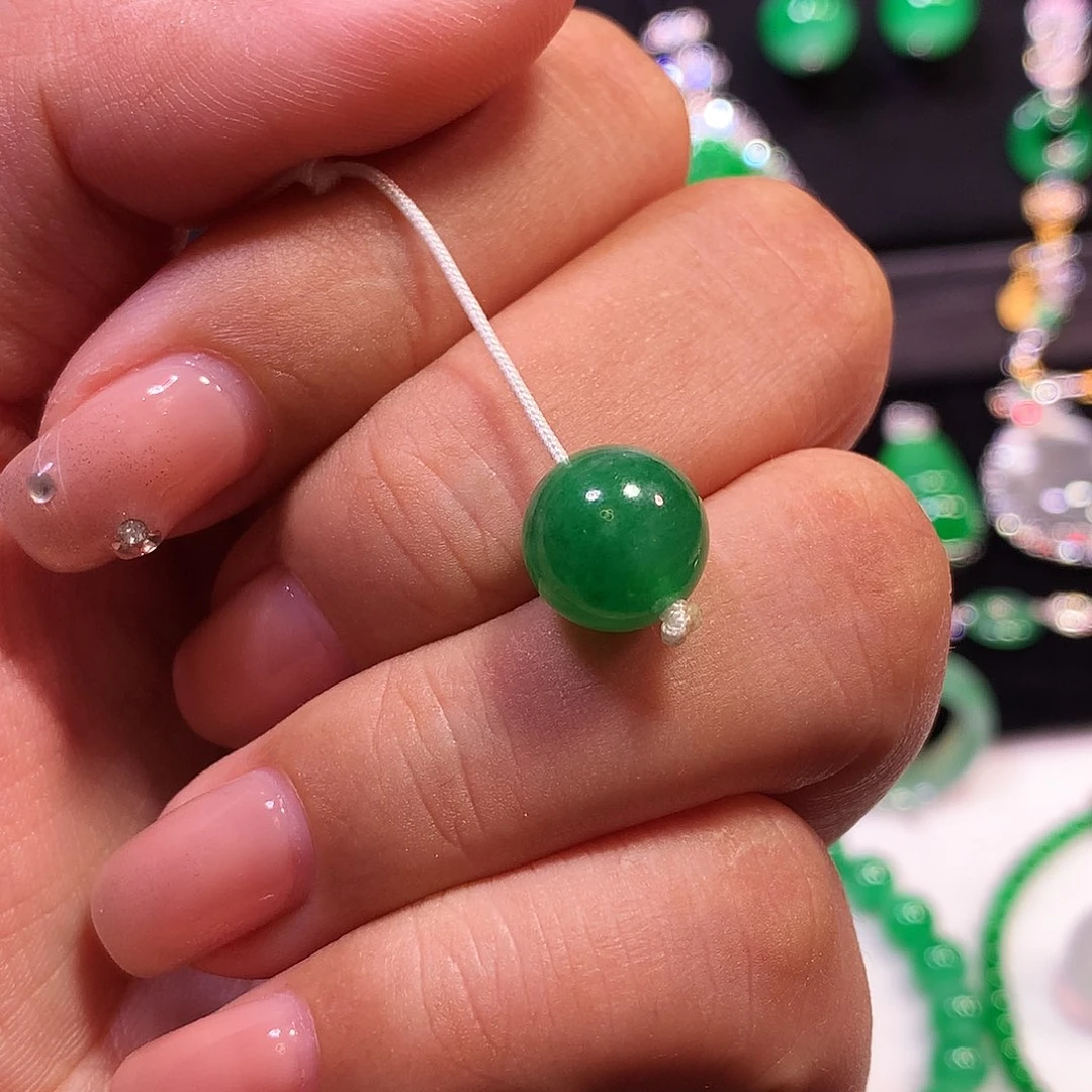 翡翠未镶嵌手链缅甸翡翠珠珠