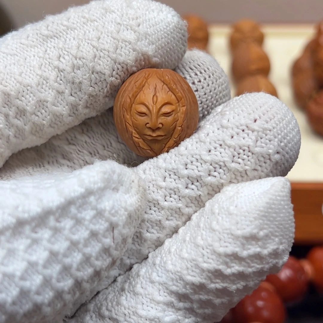 吊坠猴头核桃半脸静思手工单颗