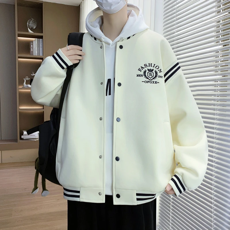 棒球服男2025新款秋季青少年高中初中学生外套潮牌宽松帅气夹克