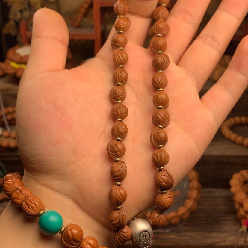 【闪购商品】桃核手串最*理095无修玉龙脊