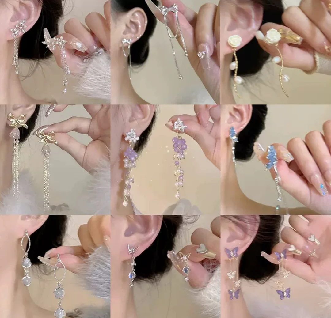 钛钢锆石耳饰 有无耳洞均可佩戴 重工高级耳饰