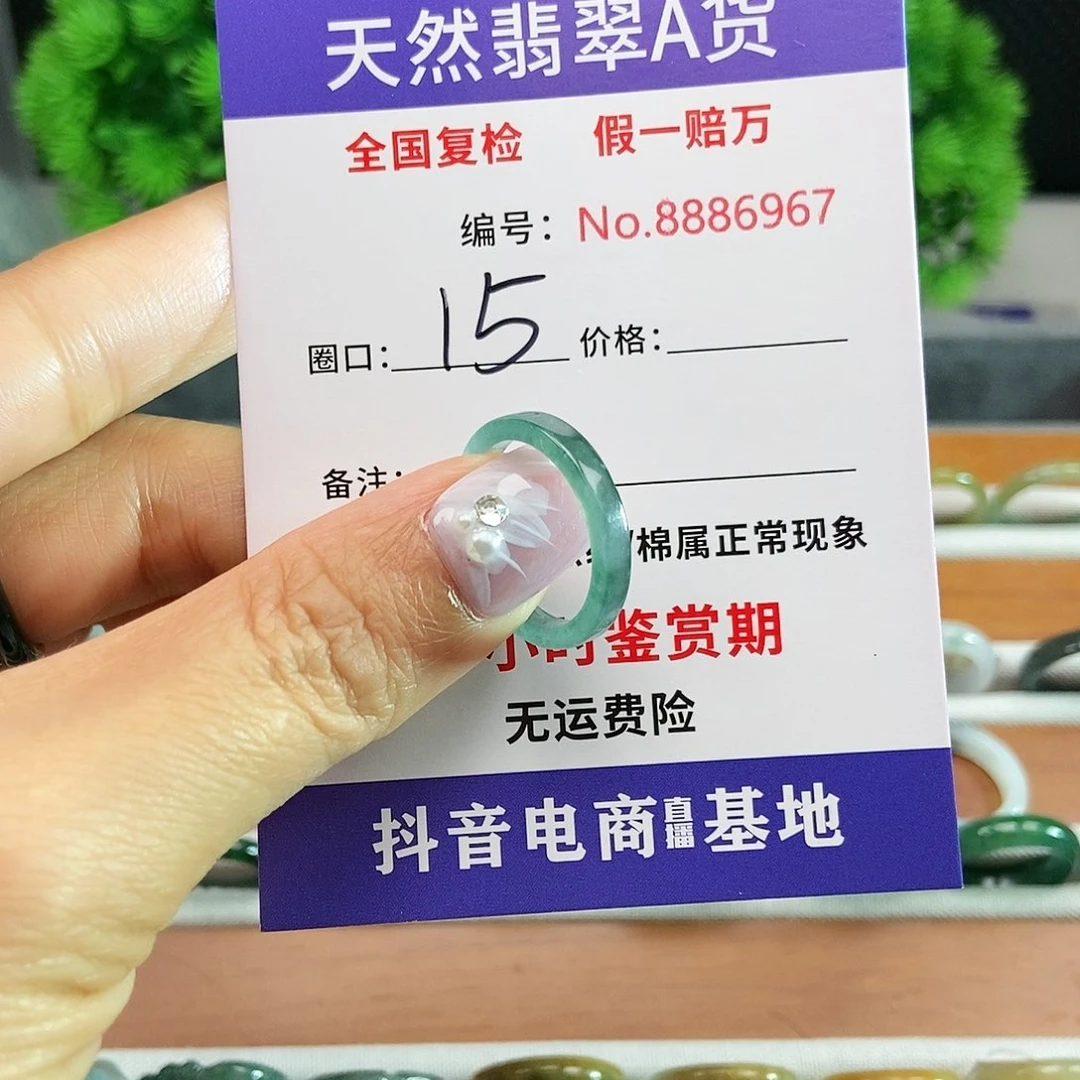 翡翠戒圈未镶嵌6967......