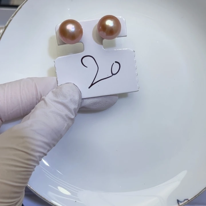 淡水珍珠耳饰银S925镶嵌