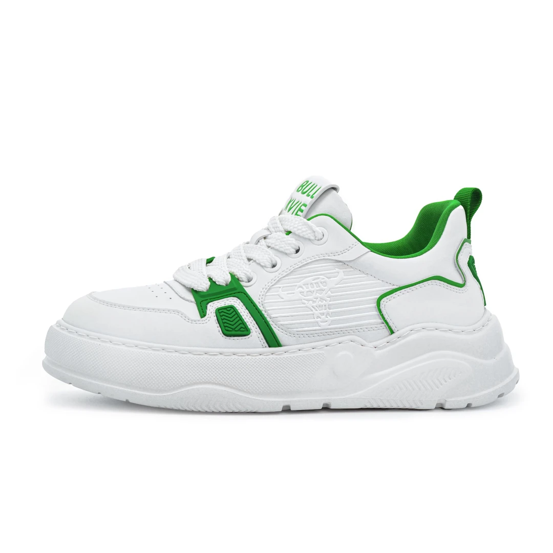 BULLKVIE公牛动感潮流时尚百搭舒适厚底增高透气低帮休闲板鞋男