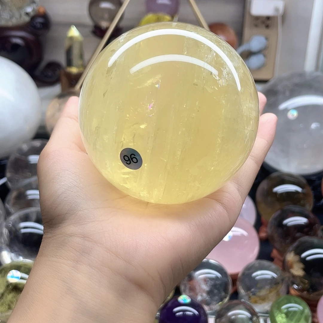 立***影水晶珠宝半成品未镶嵌黄水晶卡8.3A401