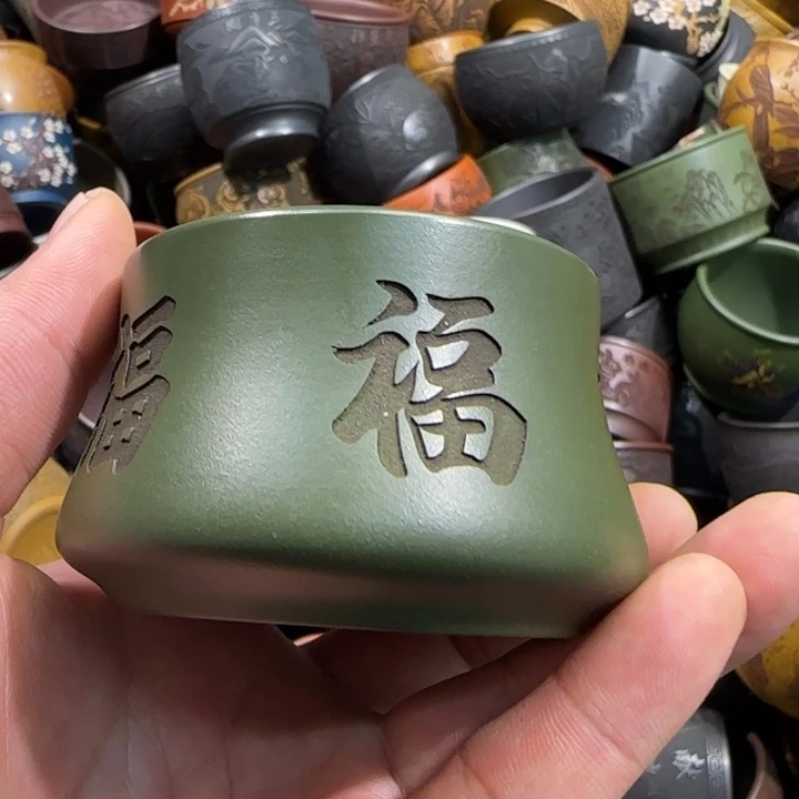 茶杯绿泥全手工制作工艺