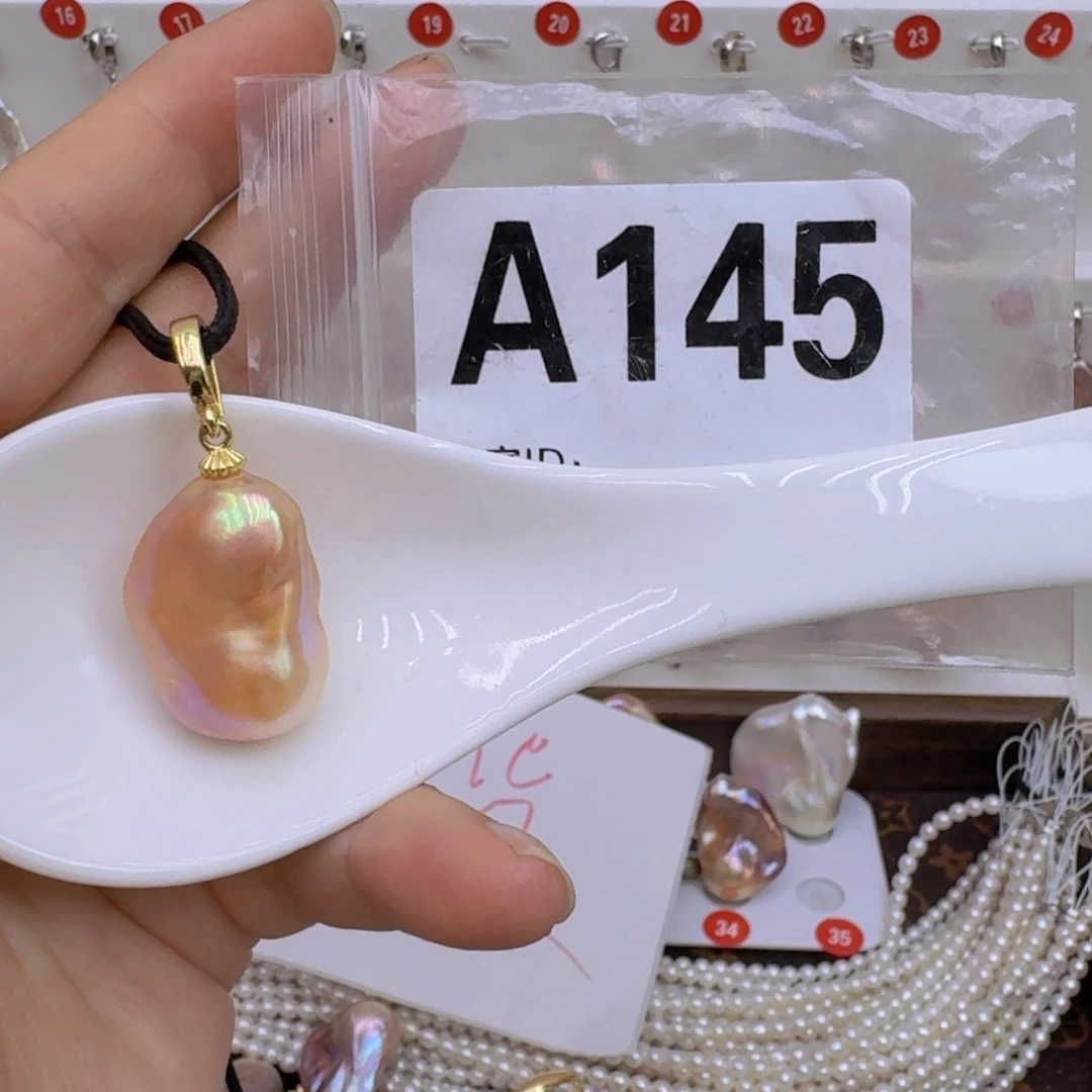 银S925镶嵌淡水珍珠巴洛克 微瑕