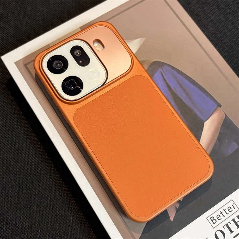 适用OPPOFindX9Pro手机壳轻奢素皮磁吸findx9肤感磨砂高级感男女