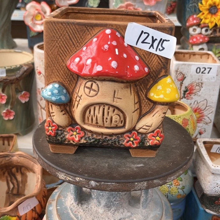 紫砂花盆粗陶材质多肉花盆