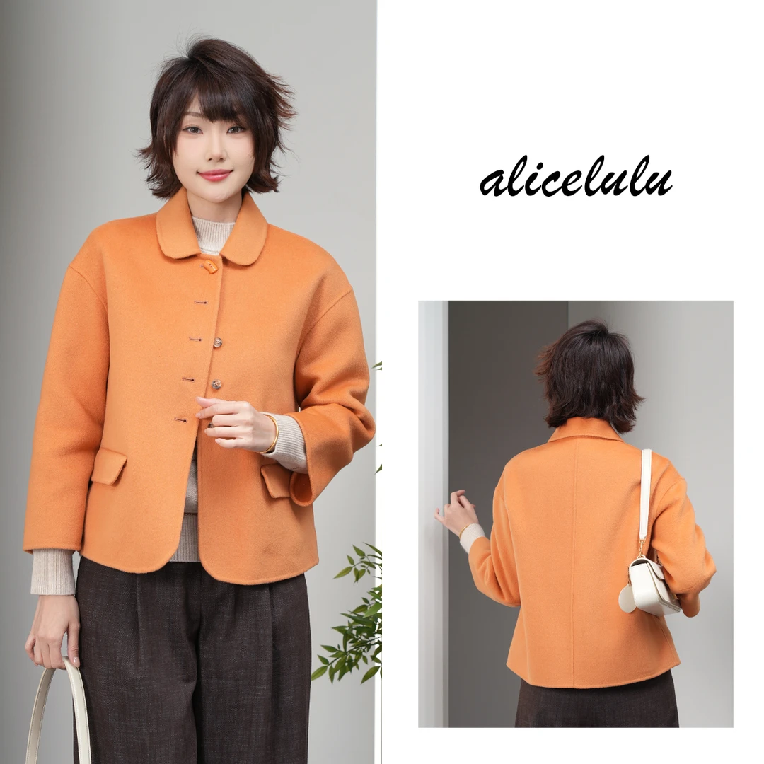 2alicelulu 富家千金.娃娃领细腻保暖羊毛外套S1035838Ur