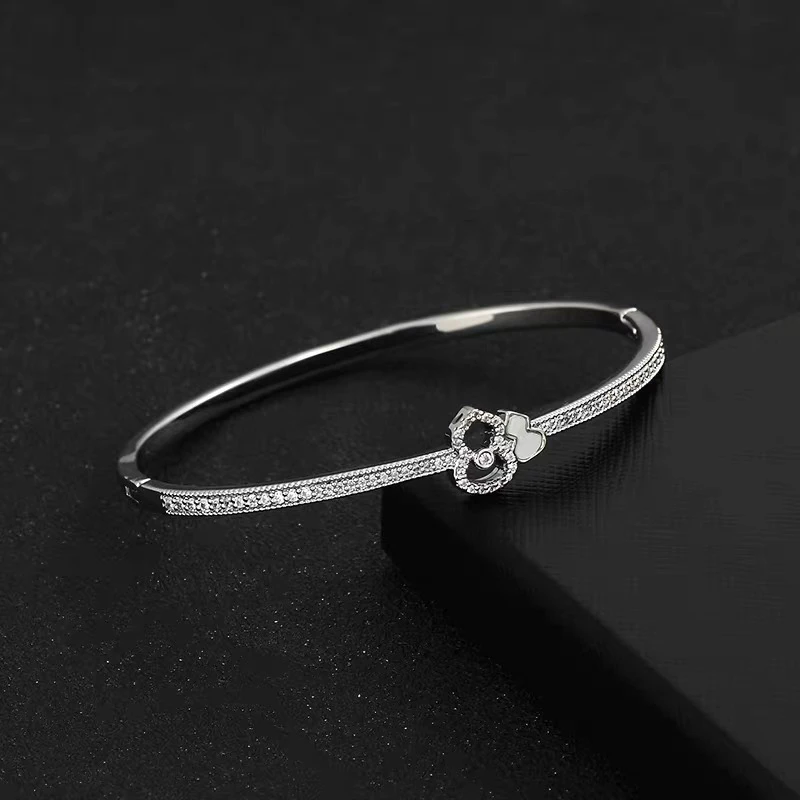 铜合金合成锆石手镯 C273高级轻奢葫芦手镯