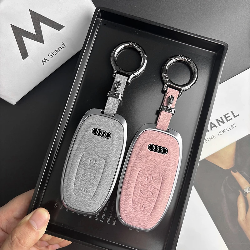 【1】12-18款奥迪A6L钥匙套17款Q5奥迪A8L钥匙包车锁匙保护套高档