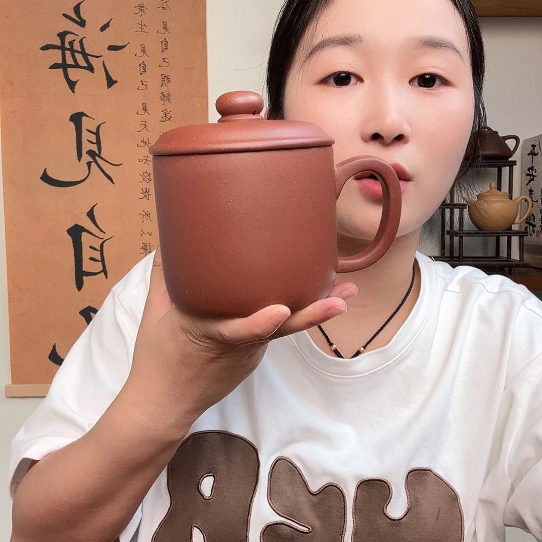茶杯紫砂程*微瑕紫砂盖杯封釉