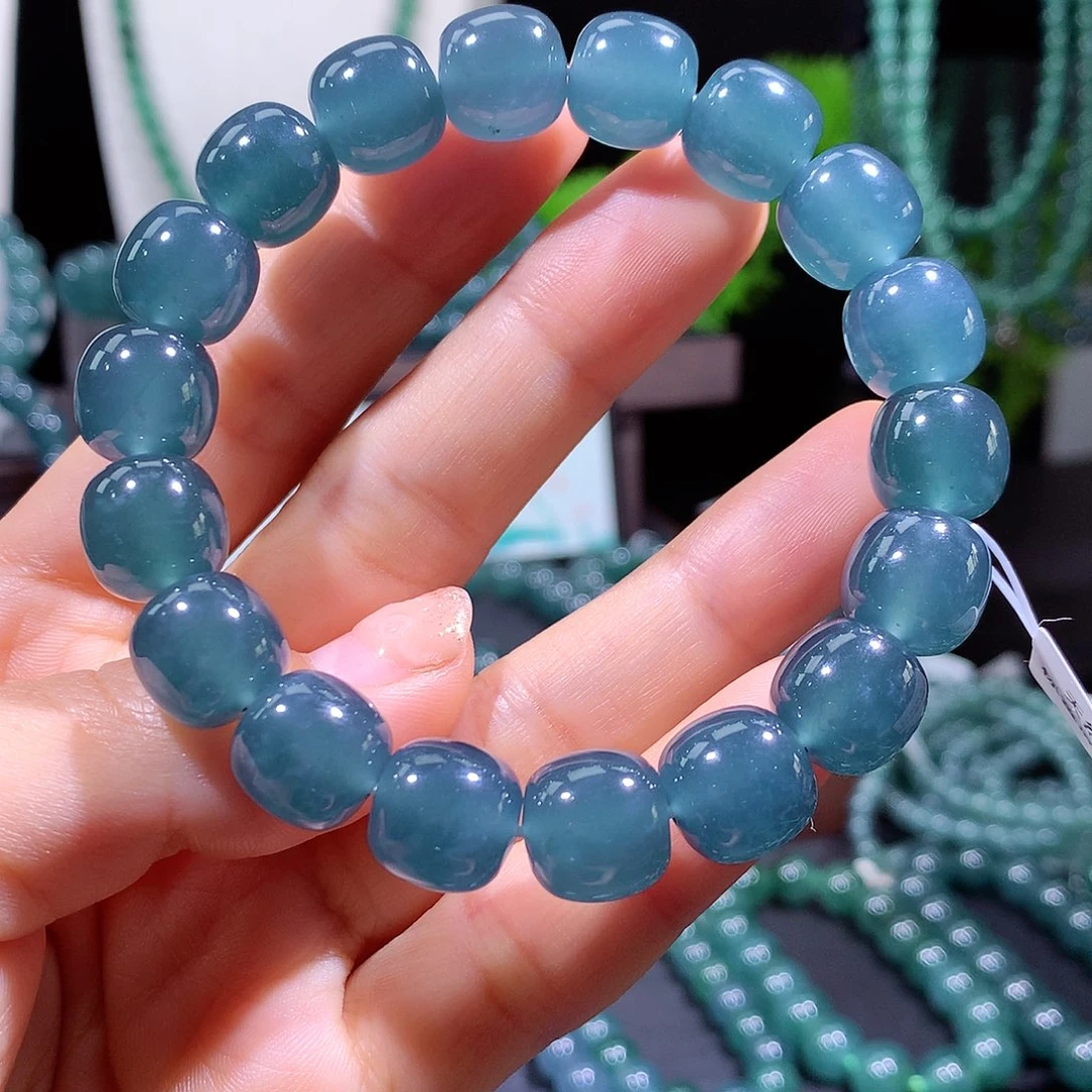 翡翠未镶嵌手链天然a货翡翠手串12mm