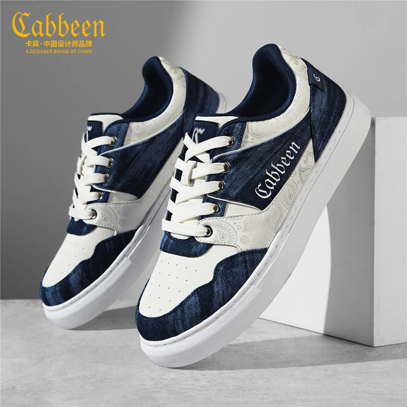 卡宾男士板鞋2025冬季新款品质休闲潮鞋复古撞色百搭爆款鞋子男款