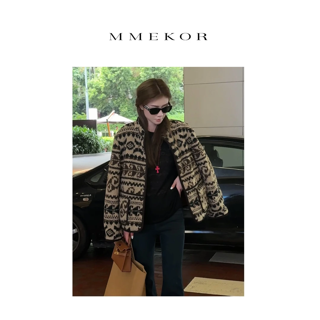 MMEKOR“初雪星芒”外套 2025新款秋款摩登街头百搭上衣 30586