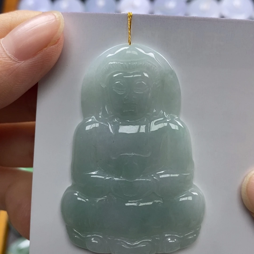 翡翠未镶嵌颈饰平安扣