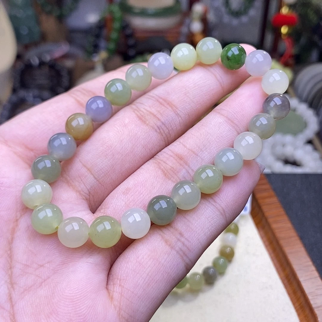 和田玉福利多宝手串8mm未镶嵌佩*