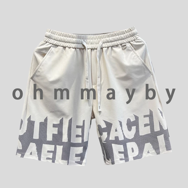 ohmmayby美式篮球短裤男夏潮宽松大码运动中裤高街痞帅休闲五分裤