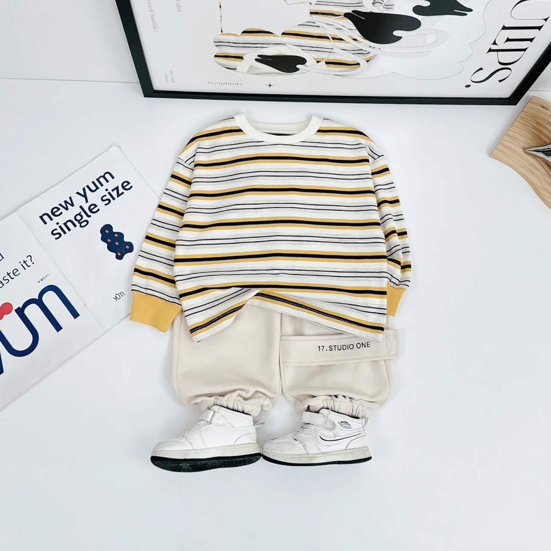 儿童长袖T恤2025新款春装男童春秋款上衣时尚FB25051悠悠童话童装